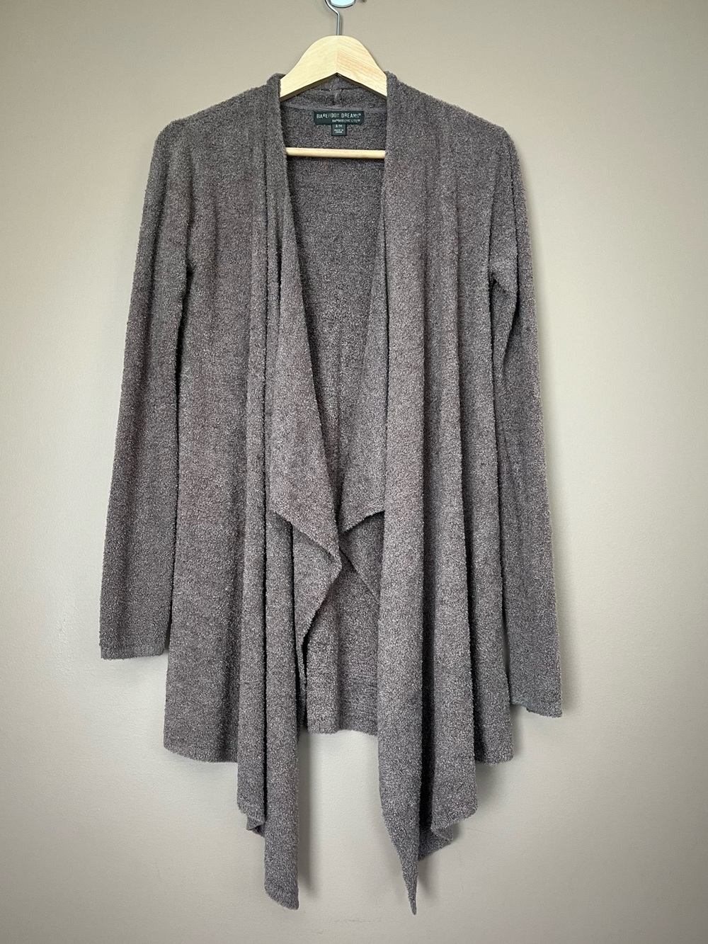 {Barefoot Dreams} Bamboo Chic Lite Open Front Waterfall Cardigan Sweater - S / M